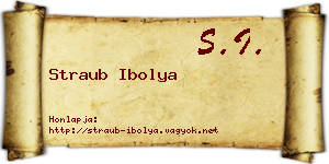 Straub Ibolya névjegykártya